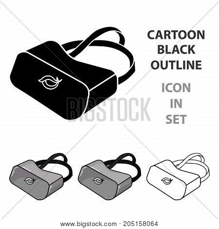 Virtual reality glasses icon in cartoon style isolated on white background. Virtual reality symbol vector illustration.