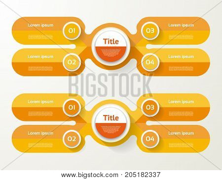 Vector infographic template for diagram graph presentation and chart. Business concept with 4 options parts steps or processes