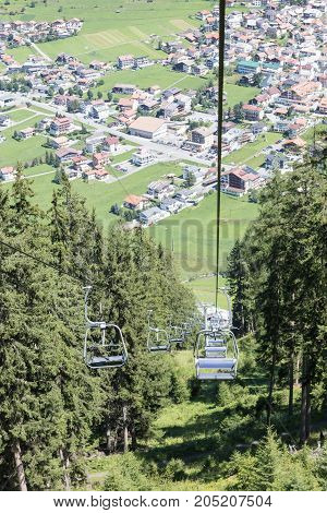 Ski Lift Chair In The Alps