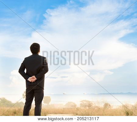 Business Man On The Field
