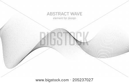 Abstract Wave Element For Design. Digital Frequency Track Equalizer. Stylized Line Art Background. V