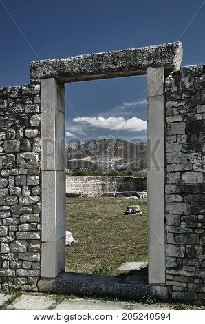 Stone ruins of the Roman city of Salona in Croatia