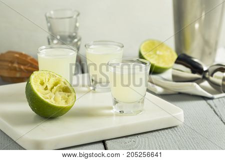 Boozy Lime  And Vodka Kamikaze Shots