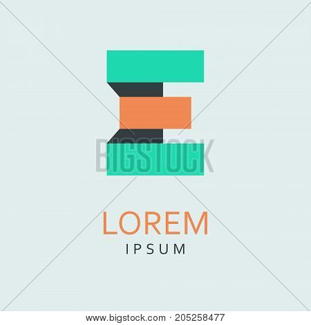 Letter E logo. Icon design. Template elements