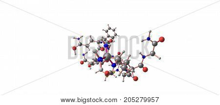 Desmopressin Molecular Structure Isolated On White