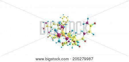 Desmopressin Molecular Structure Isolated On White