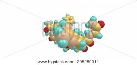 Desmopressin Molecular Structure Isolated On White