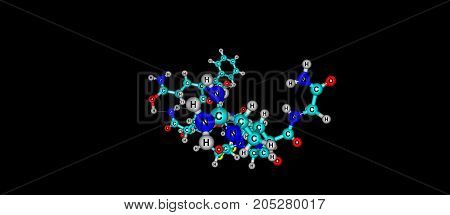 Desmopressin or DDAVP is a medication used to treat diabetes insipidus bedwetting hemophilia A. 3d illustration