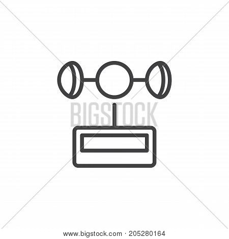 Wind gauge line icon, outline vector sign, linear style pictogram isolated on white. Symbol, logo illustration. Editable stroke
