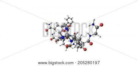 Desmopressin Molecular Structure Isolated On White