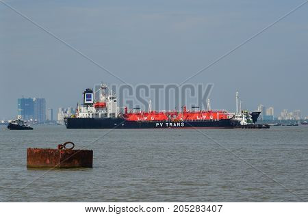 Landscape Of Saigon River In Southern Vietnam