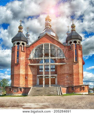 new church under construction in Sambor Ukraine