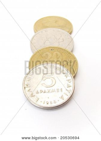 Monedas de dracmas griegas