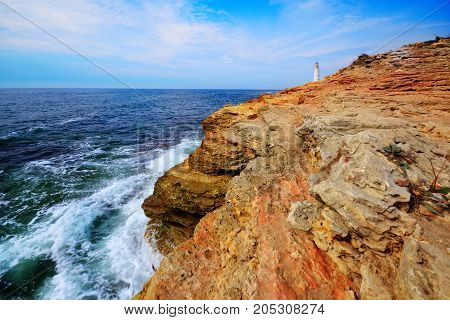 Lighthouse At Cape Tarkhankut In Crimea Ukraine