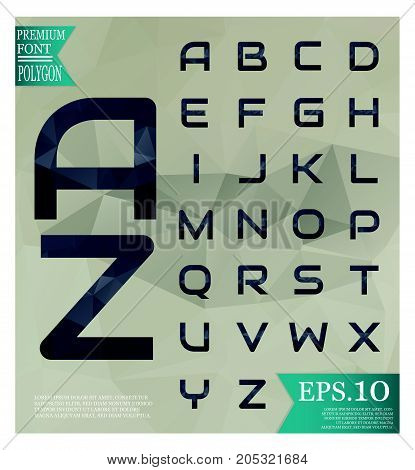 Polygonal Alphabat Font Vector And Background  Polygonal , Pale-colored