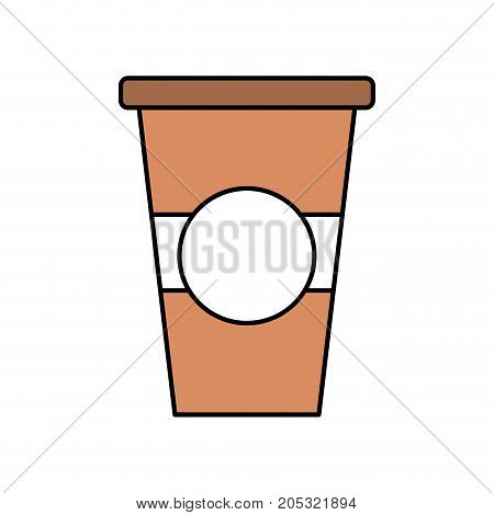 paper coffee cup disposable takeaway beverage vector illustration