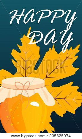 Happy thanksgiving card celebration banner design cartoon autumn greeting harvest season holiday brochure vector illustration. Traditional food dinner seasonal thanks giving poster.