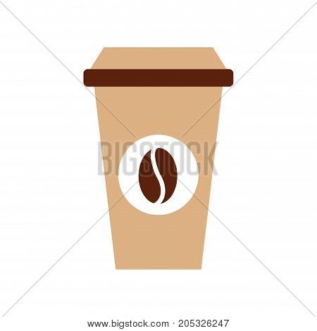 paper coffee cup disposable takeaway beverage vector illustration