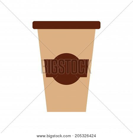paper coffee cup disposable takeaway beverage vector illustration