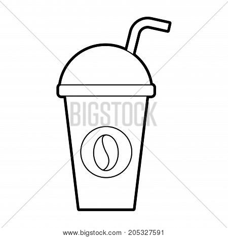 paper coffee cup disposable takeaway beverage vector illustration