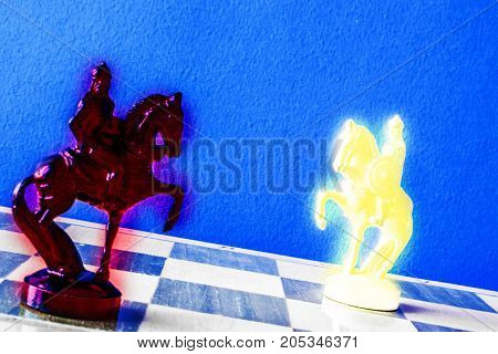 Chess On Black Background.