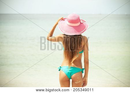 Woman On Tropical Beach