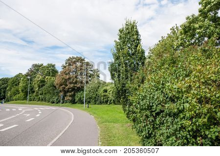 Road in town of Naestved in Denmark