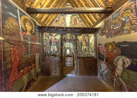 Historic Icon Paintings In Interior Of Church Of Archangel Michael