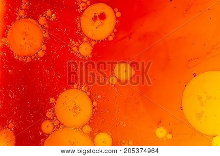 Colorful Water Bubles On Water As Background