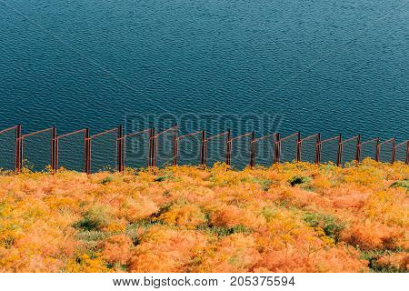 Lake Sevan, Armenia. horizontal shot in the afternoon