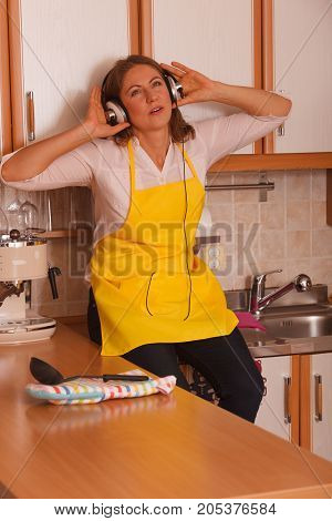 Singing Housewife At Home