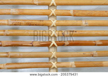 Background Pattern Brown Square Handicraft Weave Texture Wicker of Bamboo Plant for Furniture Material Table or Chair.