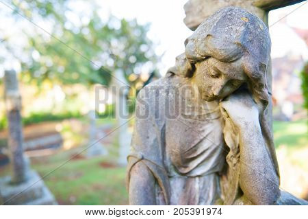 Cemetery Still-life - Sad Woman