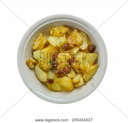 Bratkartoffeln - German Style Fried Potatoes  ,close up meal