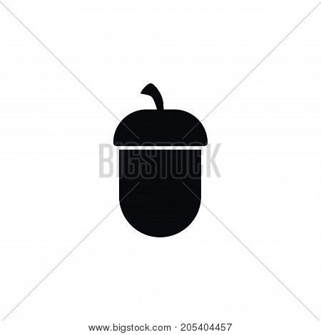 Oak  Vector Element Can Be Used For Nut, Oak, Hazelnut Design Concept.  Isolated Nut Icon.