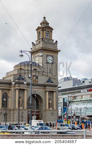 Moscow, Russia - September 16, 2017 - The Main Building Of Kievsky Railway Station In Moscow