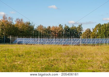 solar panels on island of Bogoe in Denmark