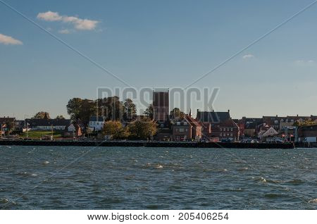 town of Stubbekobing in Denmark on a sunny day