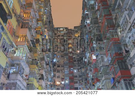 Old Apartment Building In Hong Kong