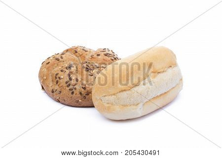 French bun isolated on a white background