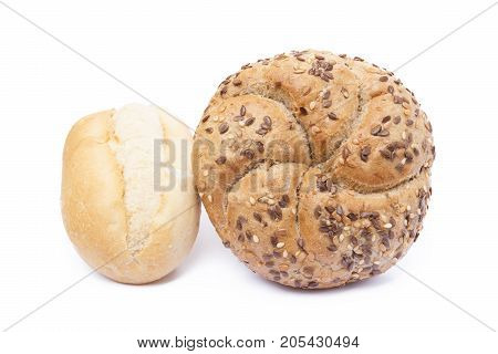 French bun isolated on a white background