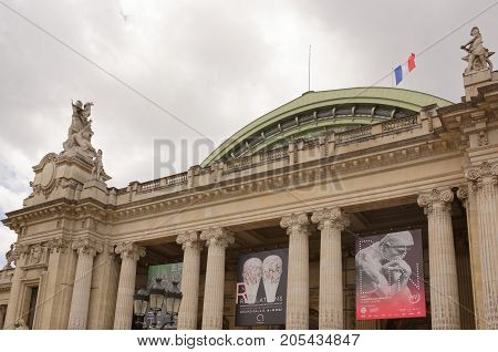 Paris; France- May 01; 2017:The Grand Palace is a majestic architectural building in the style of bos-ar. It is known as a cultural and exhibition center