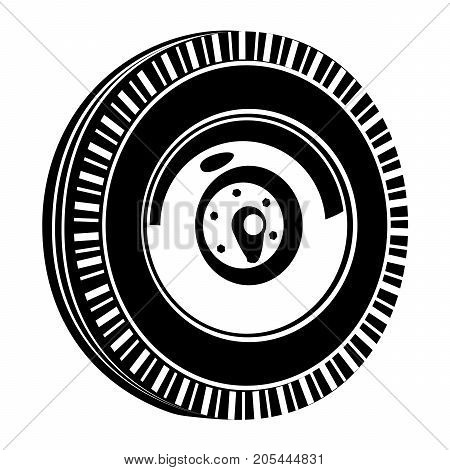 black and white illustration of the wheel