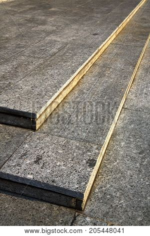 Turbigo Street   Pavement Of A Curch And Marble