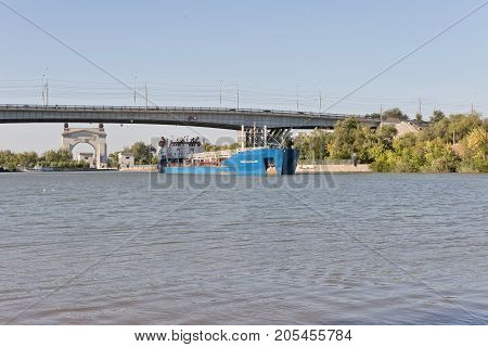 Transportation Of Goods And Petroleum Products On Barges On The Volga-don Shipping Canal
