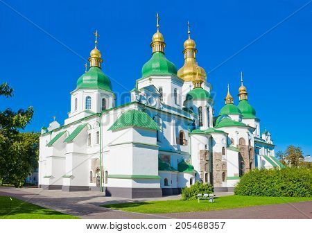 Saint Sophia Cathedral in Kiev in the spring