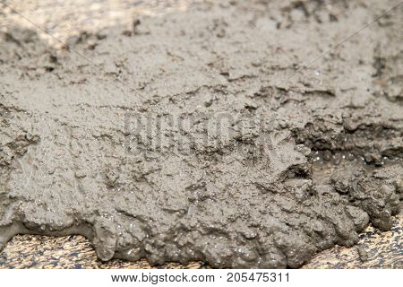 Background of the fresh cement solution . Photo of an abstract texture