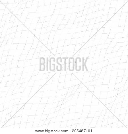 Abstract background of distorted lines and shapes. The curvature of space. Shades of gray.