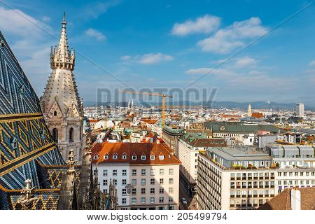View From The Tower Of The St. Stephen's Cathedral, Vienna, Austria