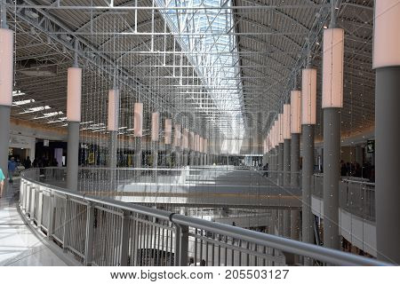 BLOOMINGTON, MINNESOTA - JUL 27: Mall of America in Bloomington, Minnesota, as seen on July 27, 2017. It is the second largest mall in terms of leaseable space and the largest mall in the United States in terms of total floor area.